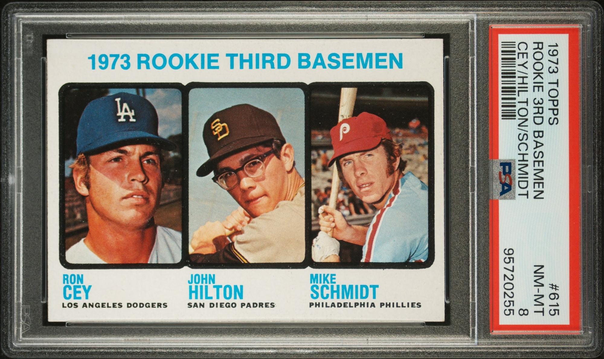 A 1973 Topps Mike Schmidt Rookie Baseball Card No. 615 (PSA 8 NM-MT)