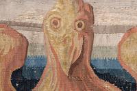 A Brussels Tapestry Pillow with an Eagle