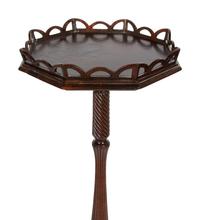 A George III Style Carved Mahogany Plant Stand
