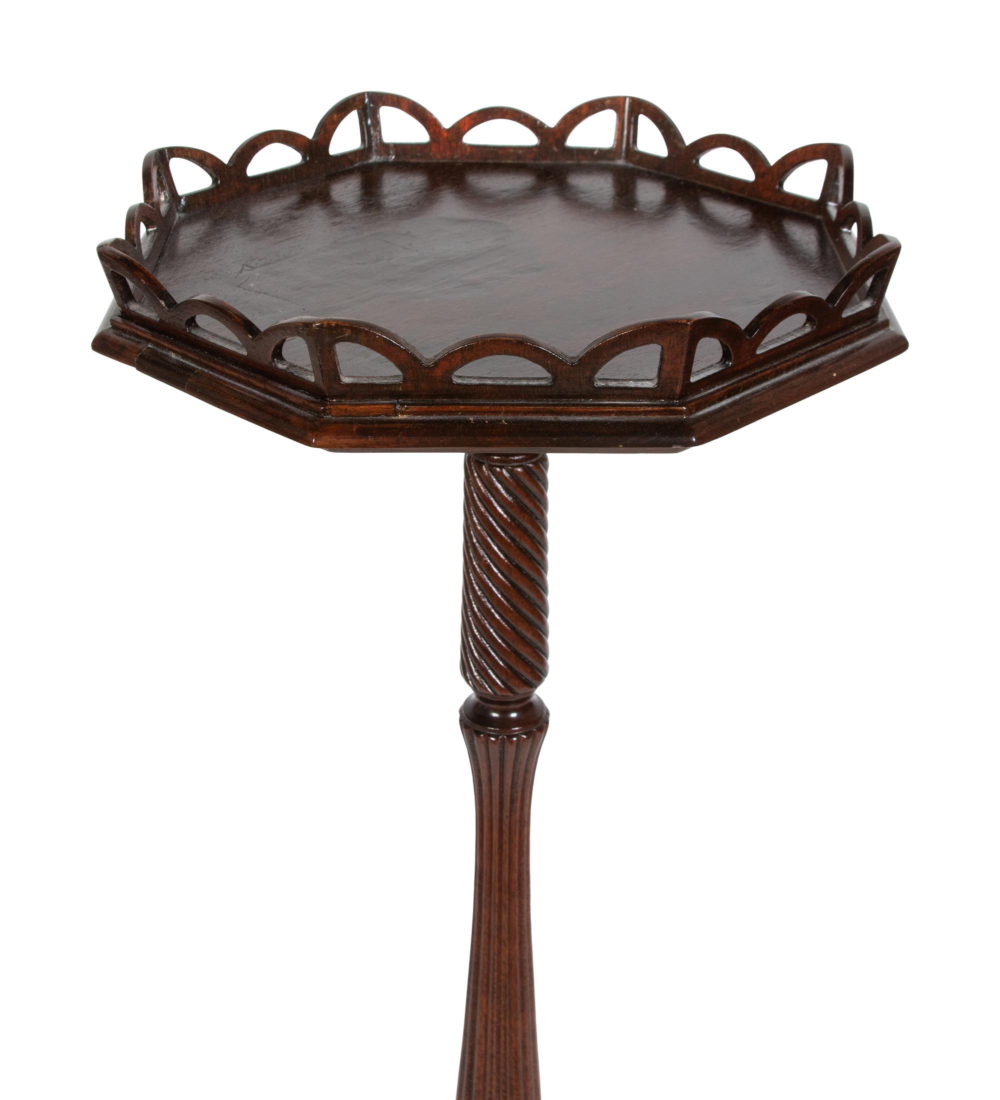 A George III Style Carved Mahogany Plant Stand