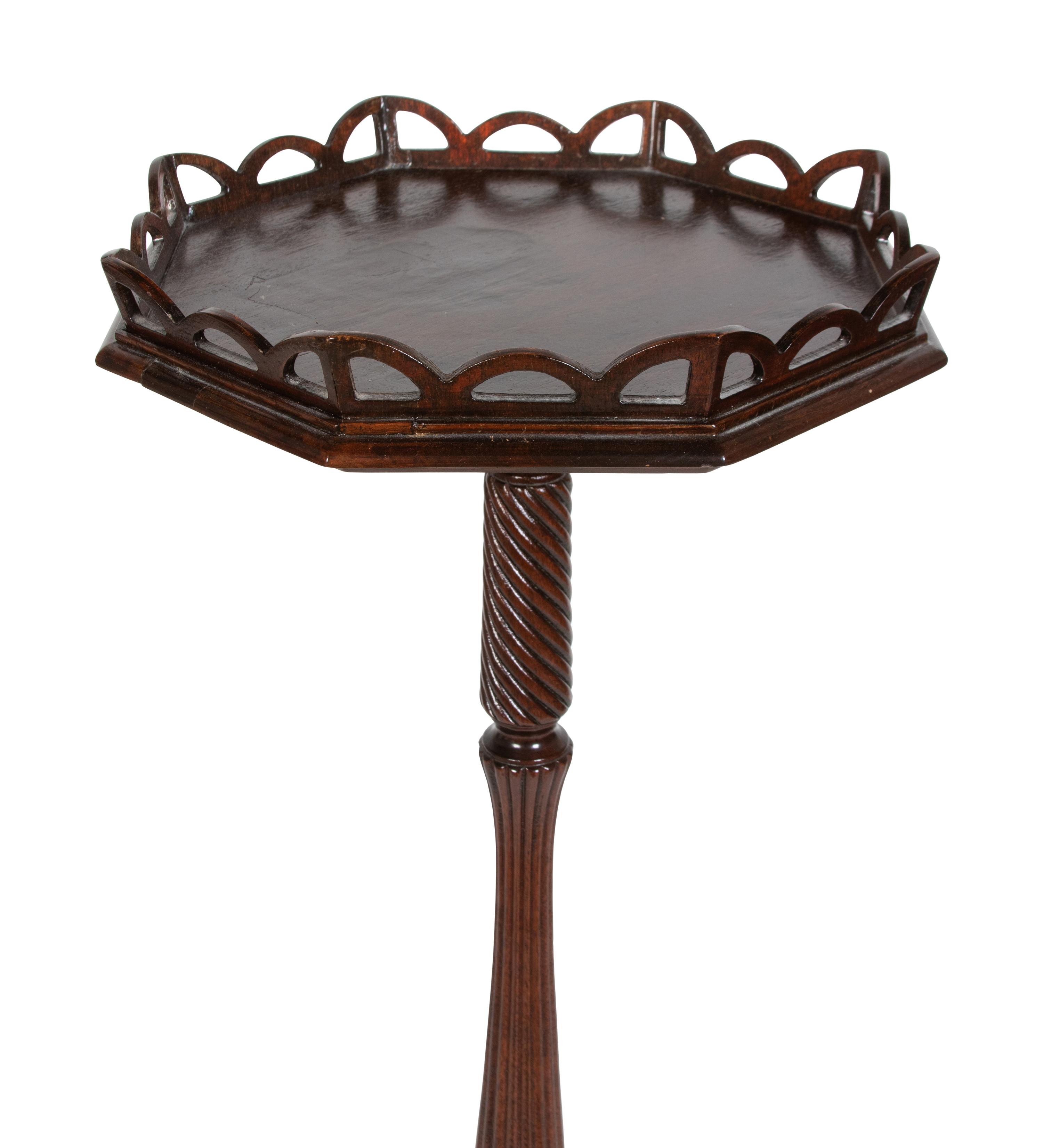 A George III Style Carved Mahogany Plant Stand