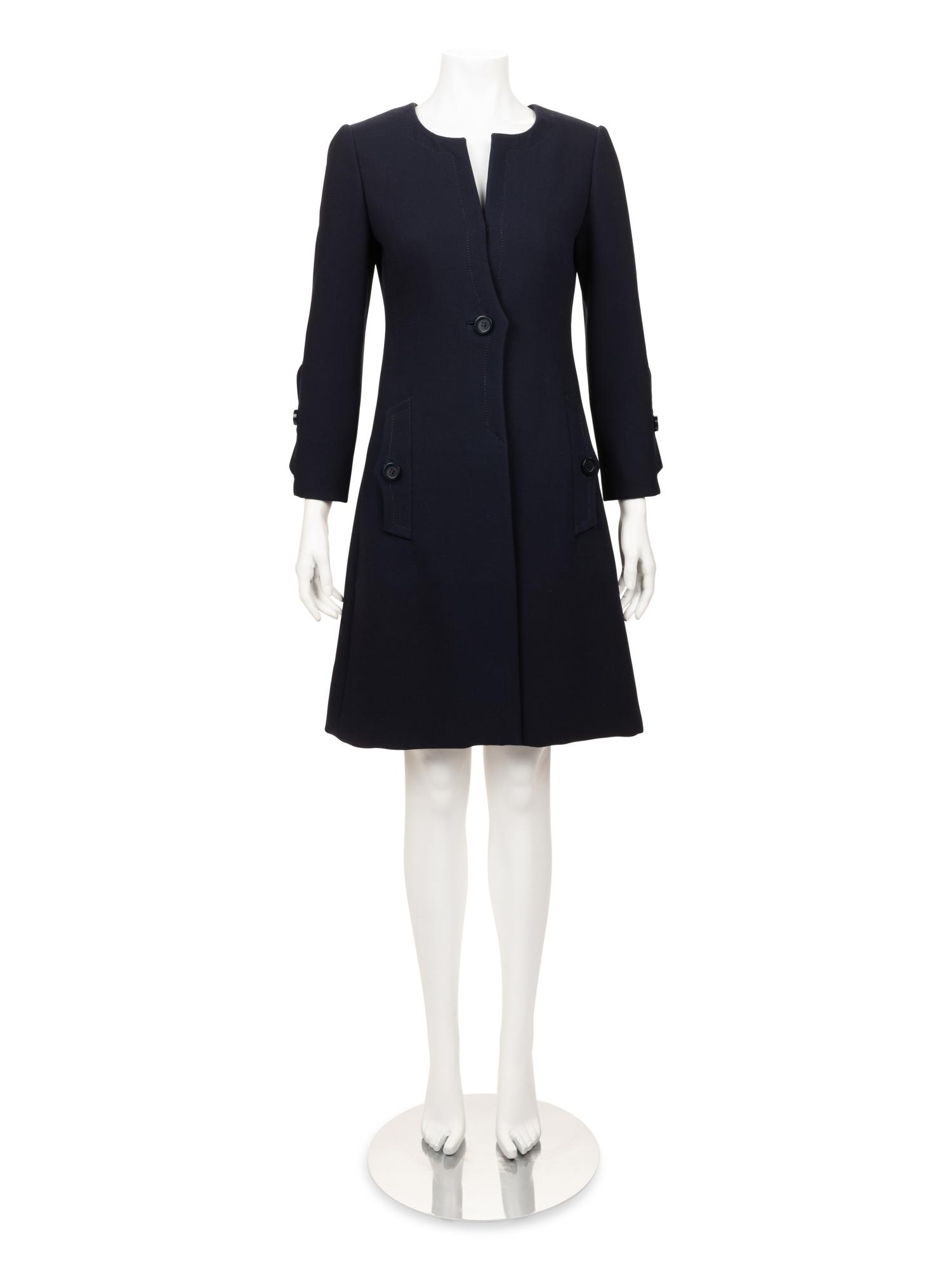 Galanos Wool Crepe Coat, 1960s