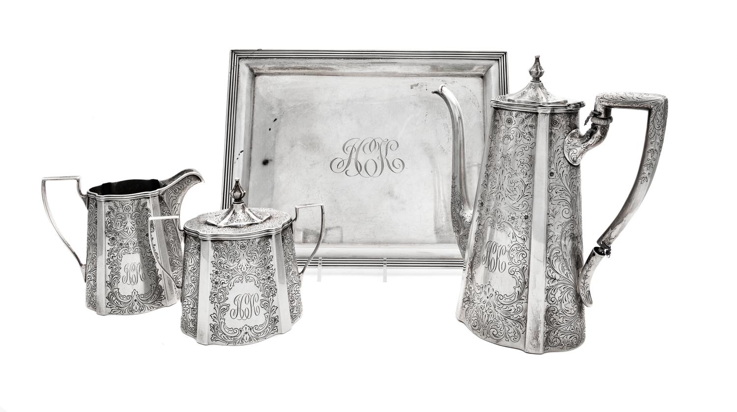 An American Silver Four-Piece Coffee Service