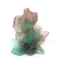 A Daum Pate-de-Verre Candlestick Height 5 inches. — SECOND HALF 20TH CENTURY