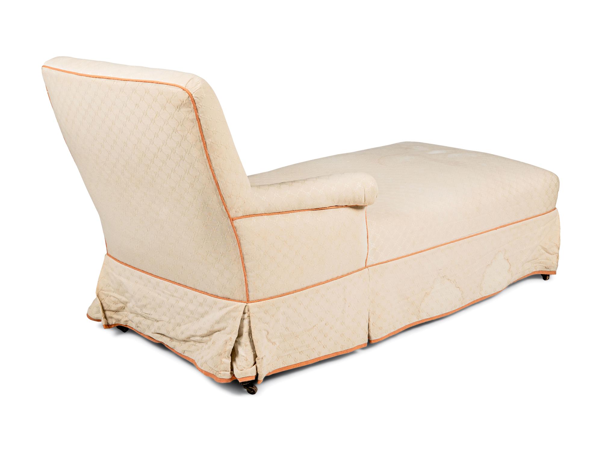 An Edwardian Upholstered Chaise Longue