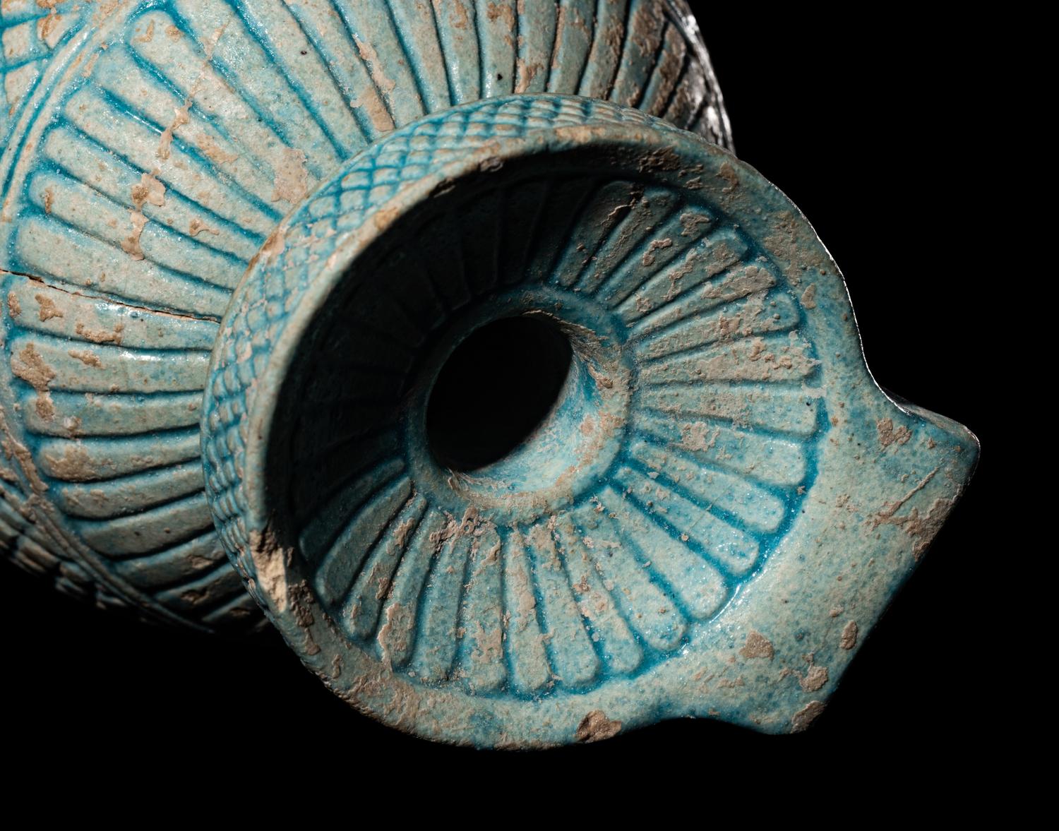 A Large Rhodian Faience Aryballos