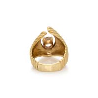 OLD EUROPEAN CUT DIAMOND AND YELLOW GOLD RING