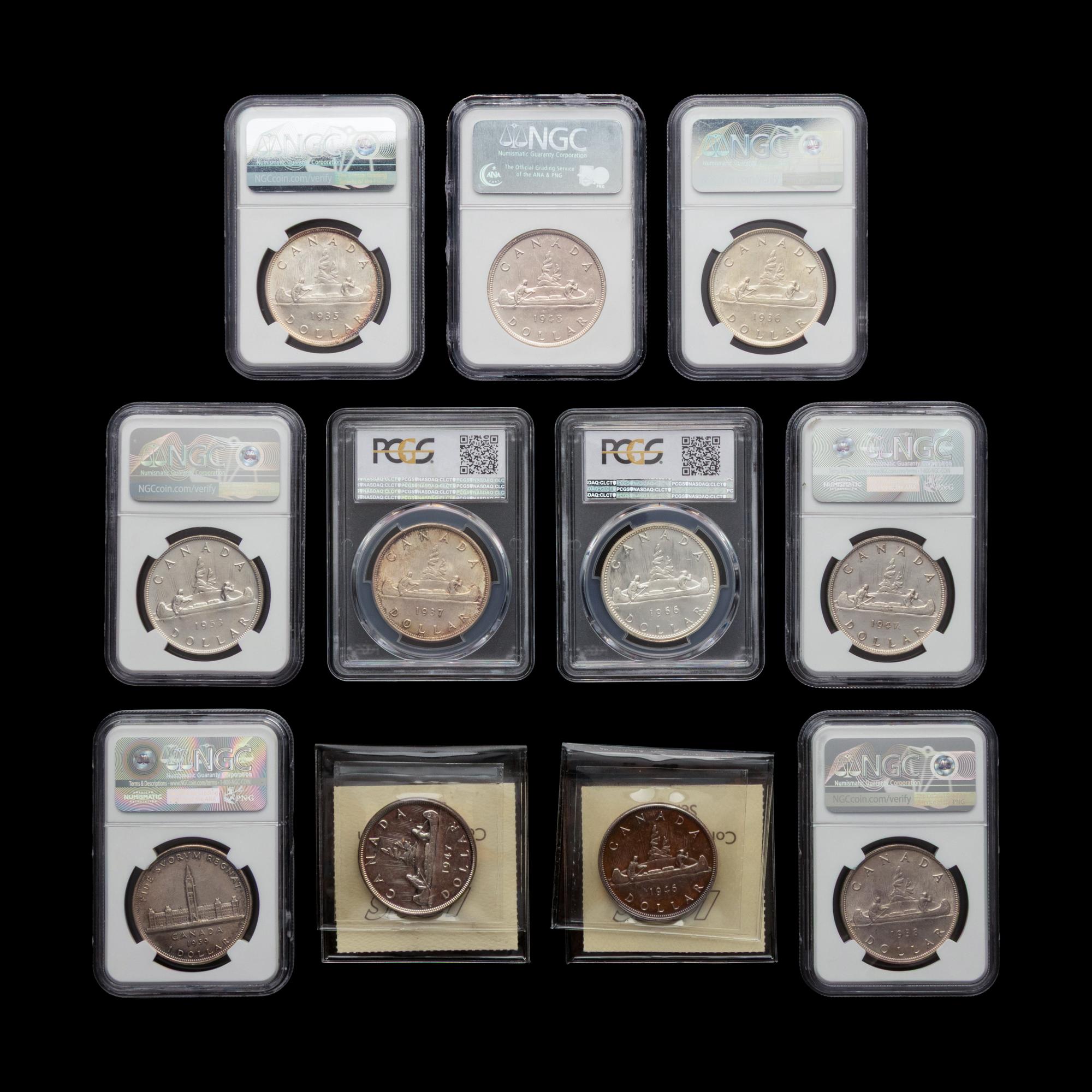 [CANADA] A Collection of Eleven Silver $1 Coins