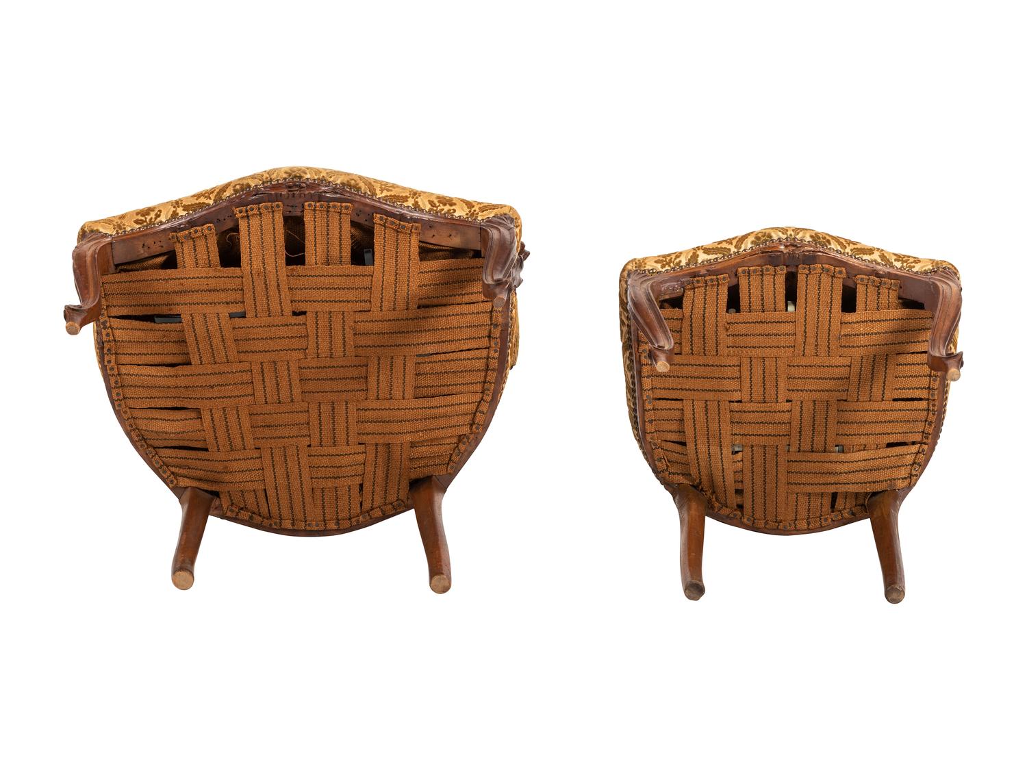 Four French Louis Philippe Walnut Chairs