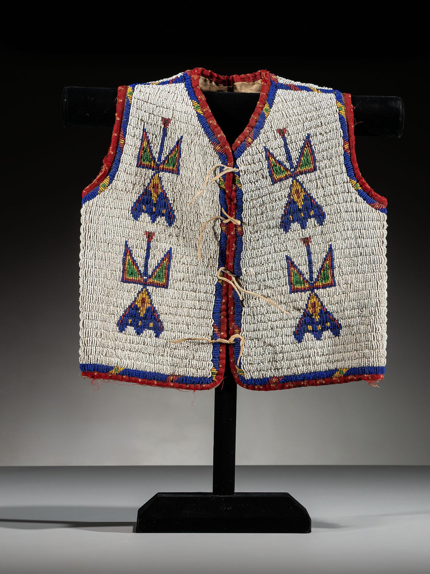 Sioux Child's Beaded Hide Vest