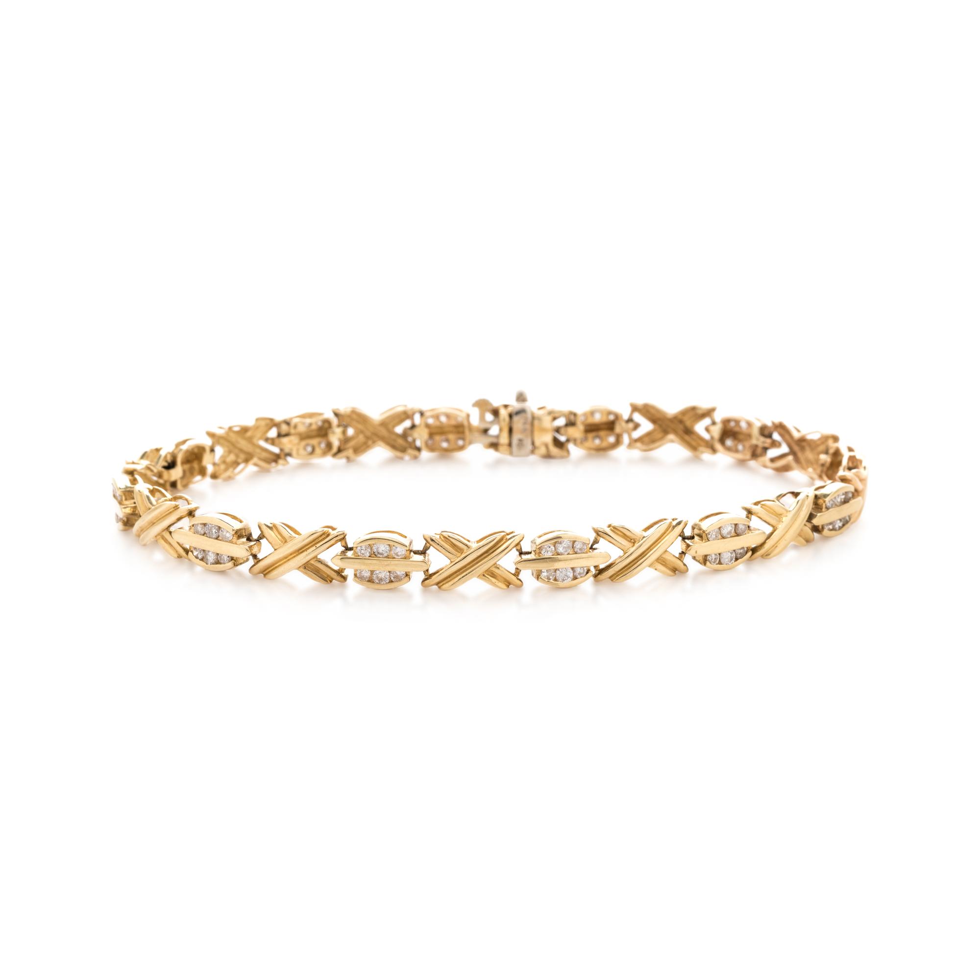 YELLOW GOLD AND DIAMOND BRACELET