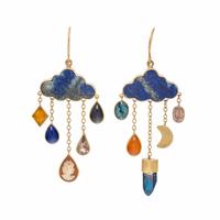 GRAINNE MORTON, LAPIS LAZULI AND MULTIGEM 'CLOUD AND RAIN' EARRINGS