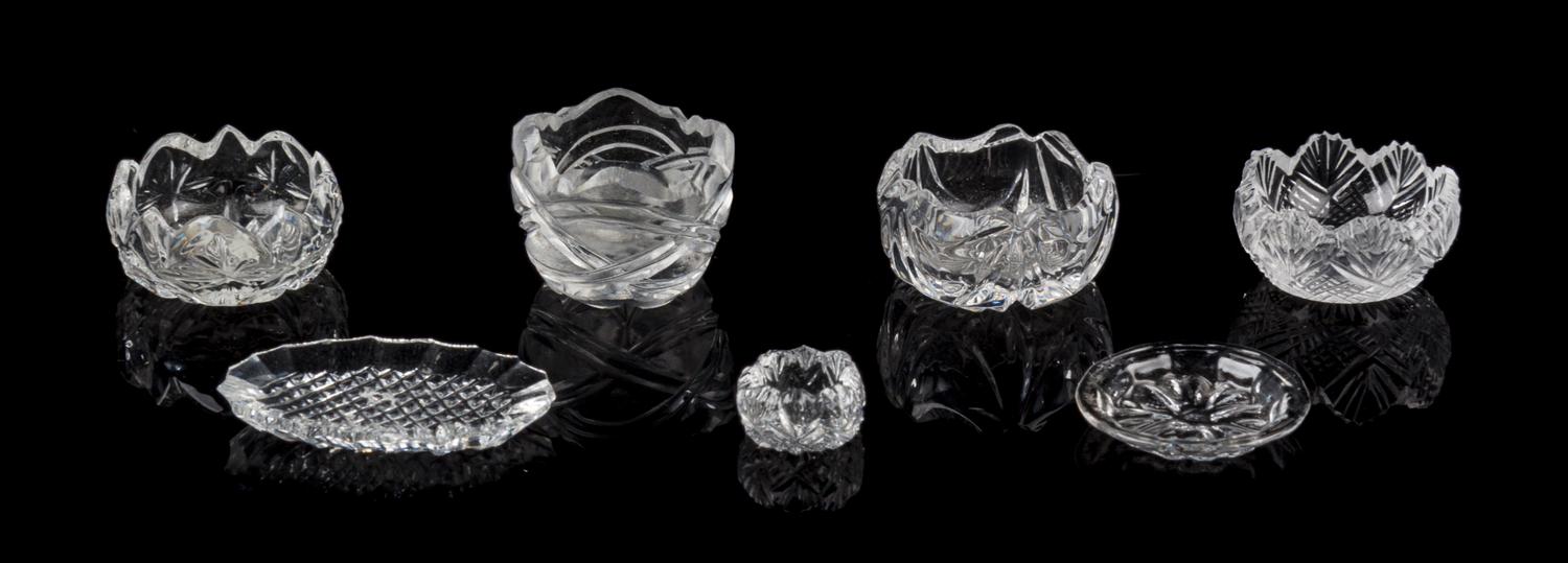 Seven Crystalina Table Articles Length of oval tray 7/8 inch. — Jim Irish