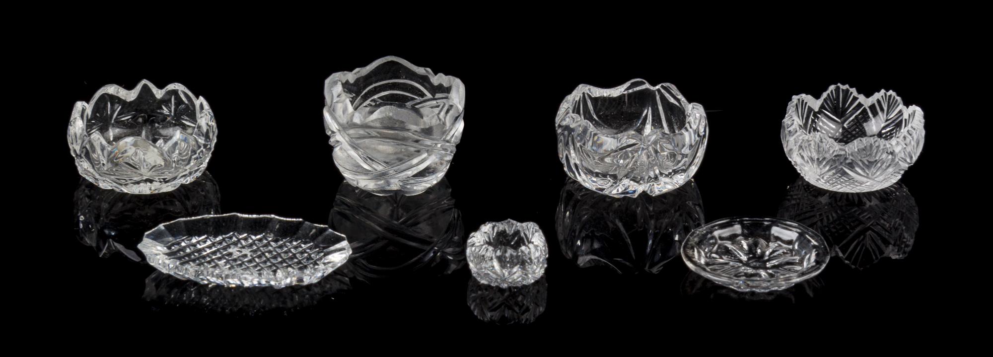 Seven Crystalina Table Articles Length of oval tray 7/8 inch. — Jim Irish