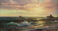 William Trost Richards, (American, 1833-1905), Near Newport, 1898