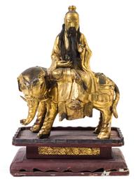 A Gilt Wood Figure of a Daoist Immortal — 19TH CENTURY