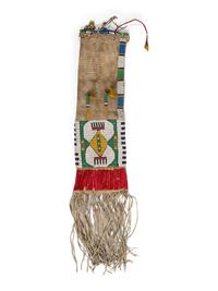 Plains Beaded Hide Tobacco Bag