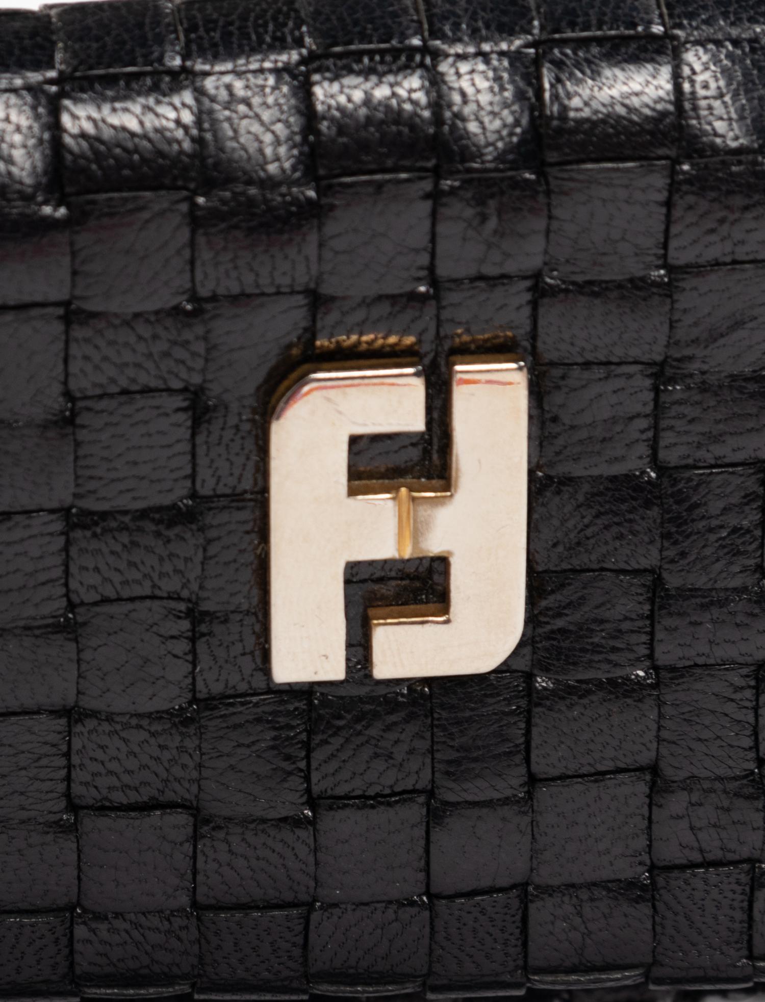 Four Woven Leather Handbags: Two Bottega Veneta, One Fendi, and One De Vecchi, 1980s