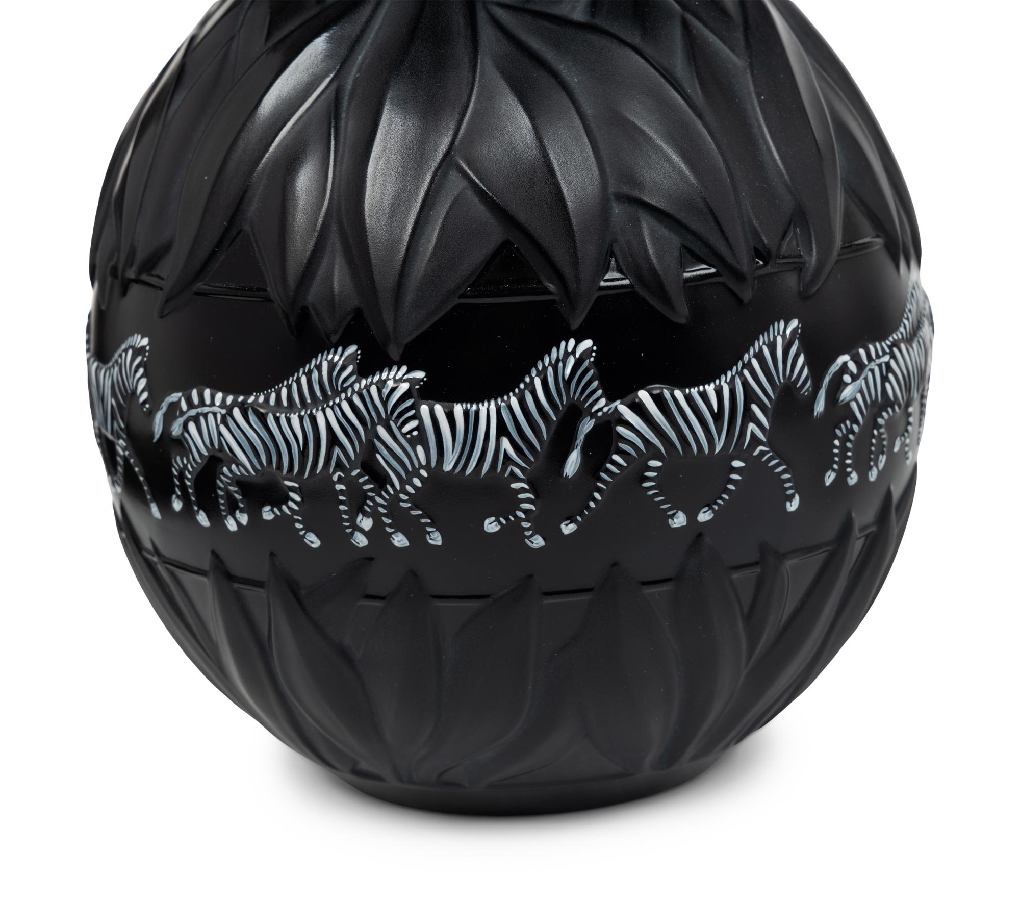 Two Lalique Tanzania Vases