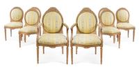 A Set of Twelve Louis XVI Style Dining Chairs Height 42 1/4 inches. — FIRST HALF 20TH CENTURY