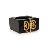 Henry Dunay, Black Jade, Diamond, and Yellow Gold Ring