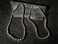 Navajo Stamped Silver Pearl Necklaces