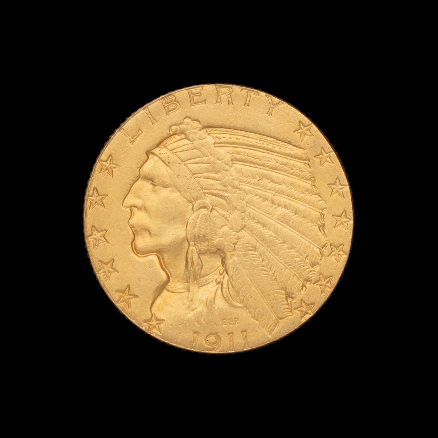 A 1911 Indian Head $5 Gold Coin
