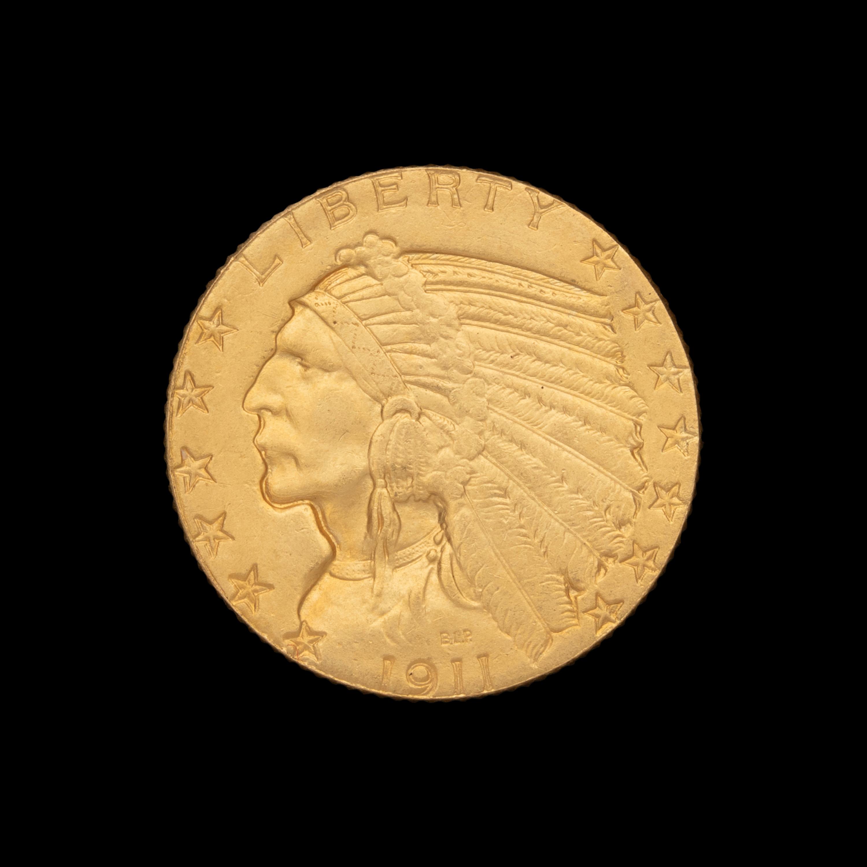 A 1911 Indian Head $5 Gold Coin