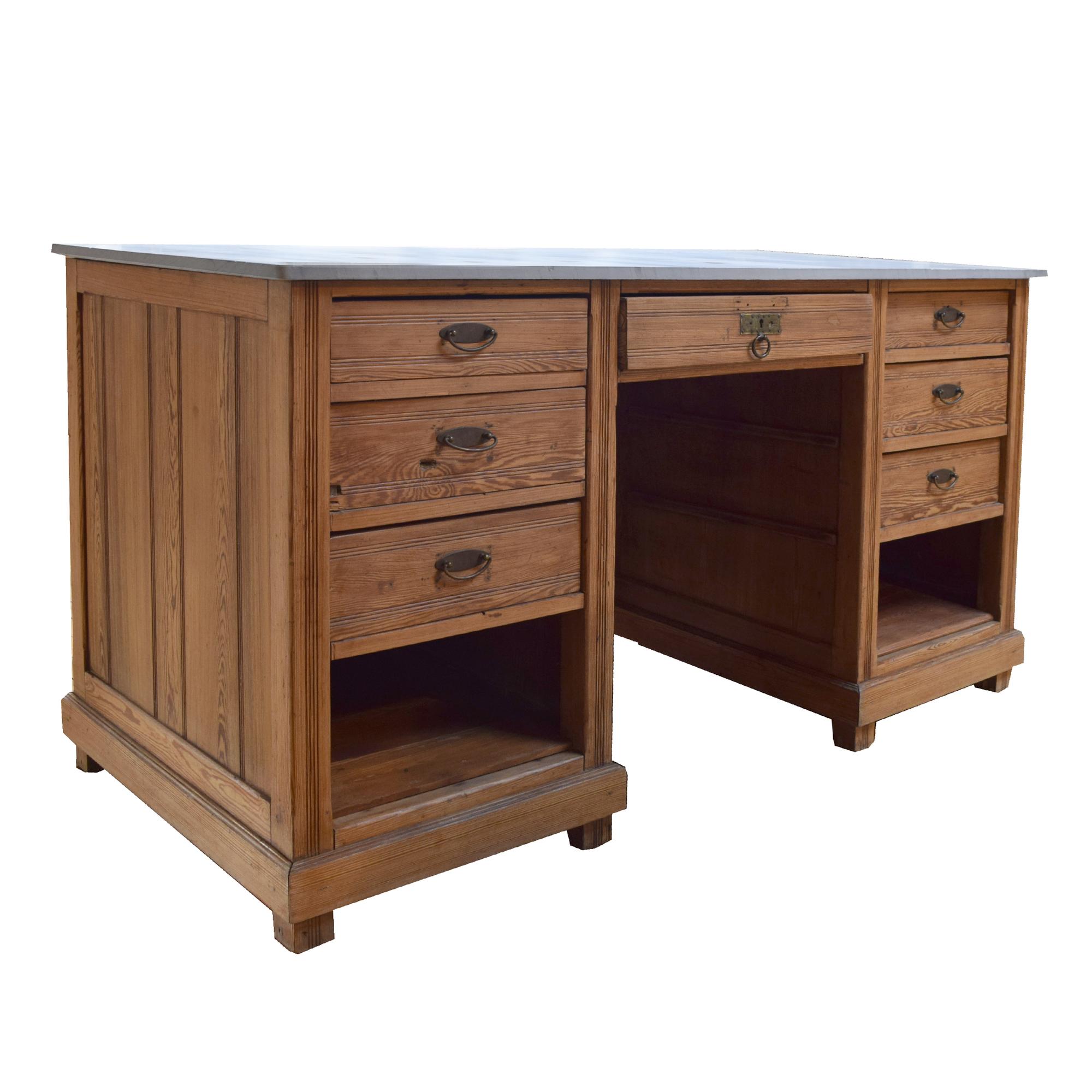 A Pine Bakery Counter 69" W x 31.5" D x 37" H — France, Early 20th Century