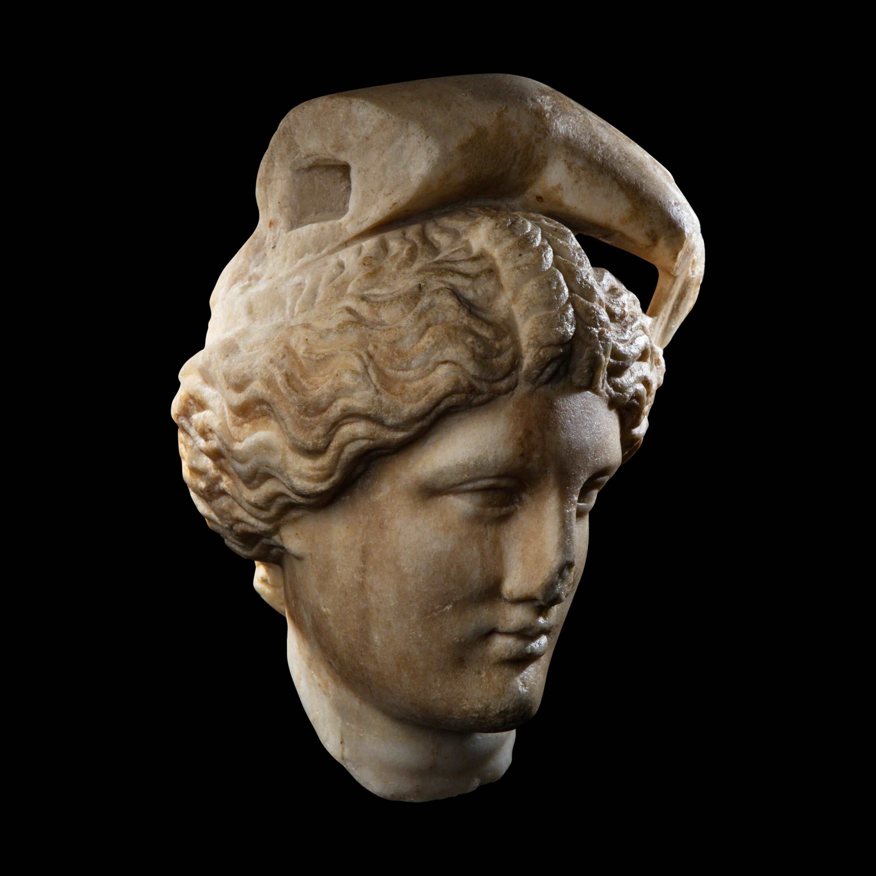 A Roman Marble Head of Apollo Lykeios
