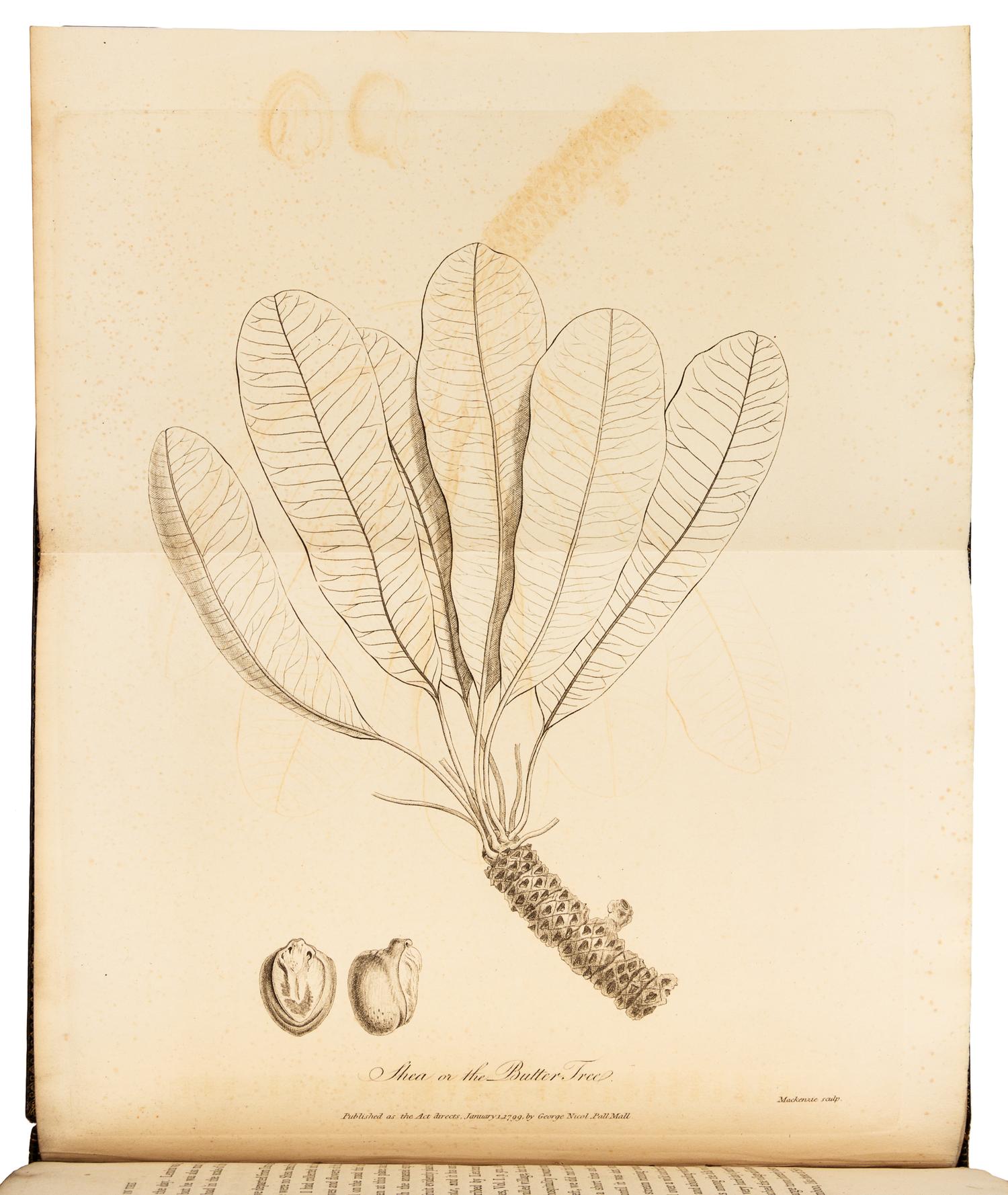 PARK, Mungo (1771-1806). Travels in...Africa --Journal of Mission to...Africa. London, 1799, 1815. -- 2 works, uniformly bound.