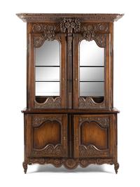 A French Provincial Oak Buffet a Deux Corps