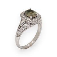 Alexandrite and Diamond Ring
