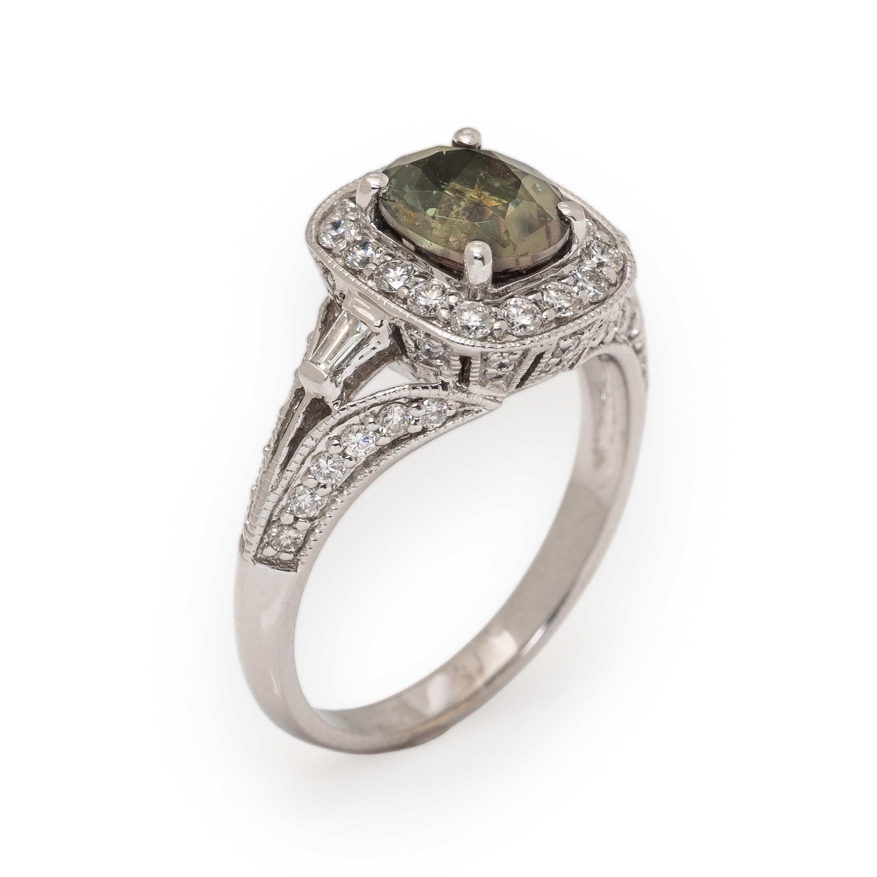 Alexandrite and Diamond Ring