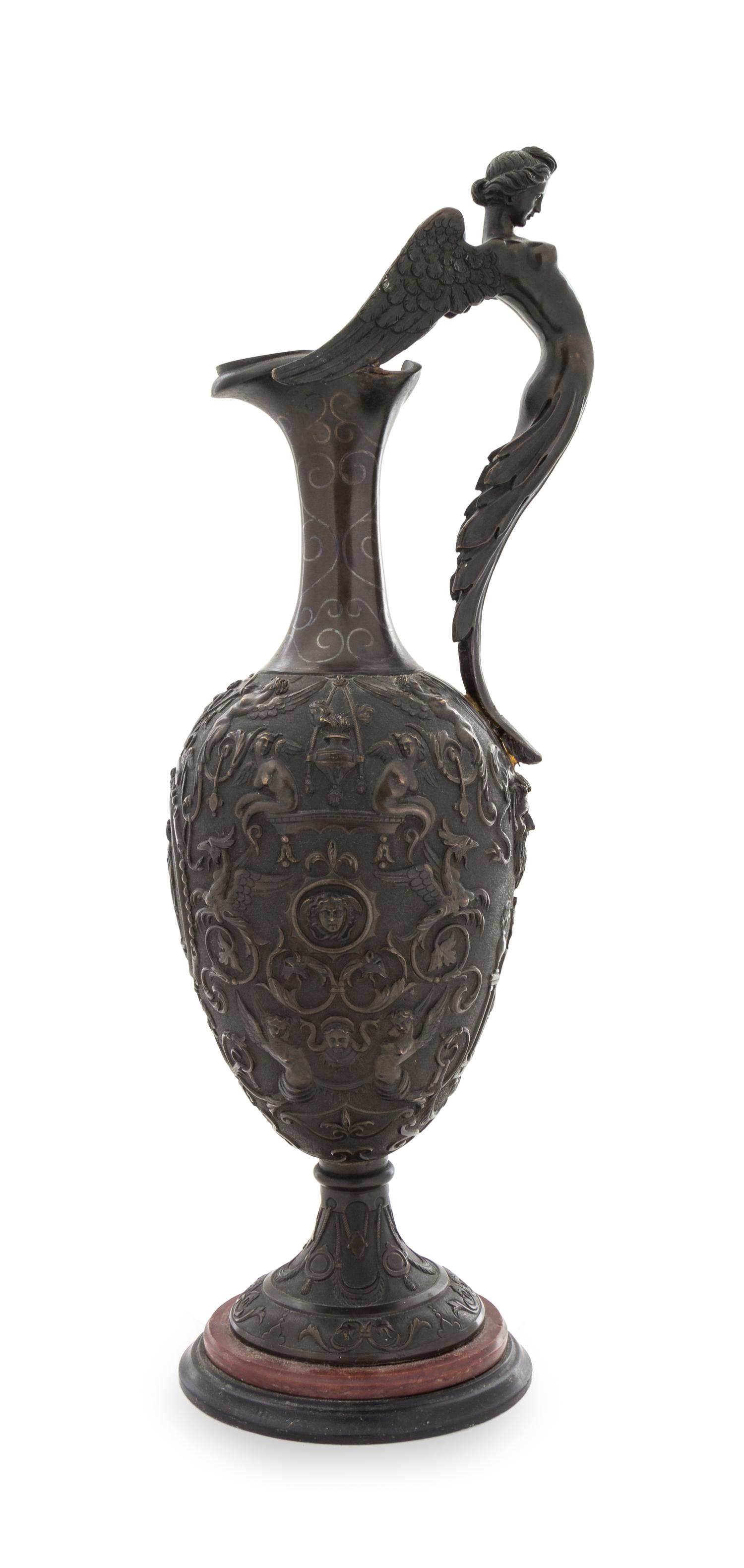 A Grand Tour Bronze Ewer — 19TH CENTURY