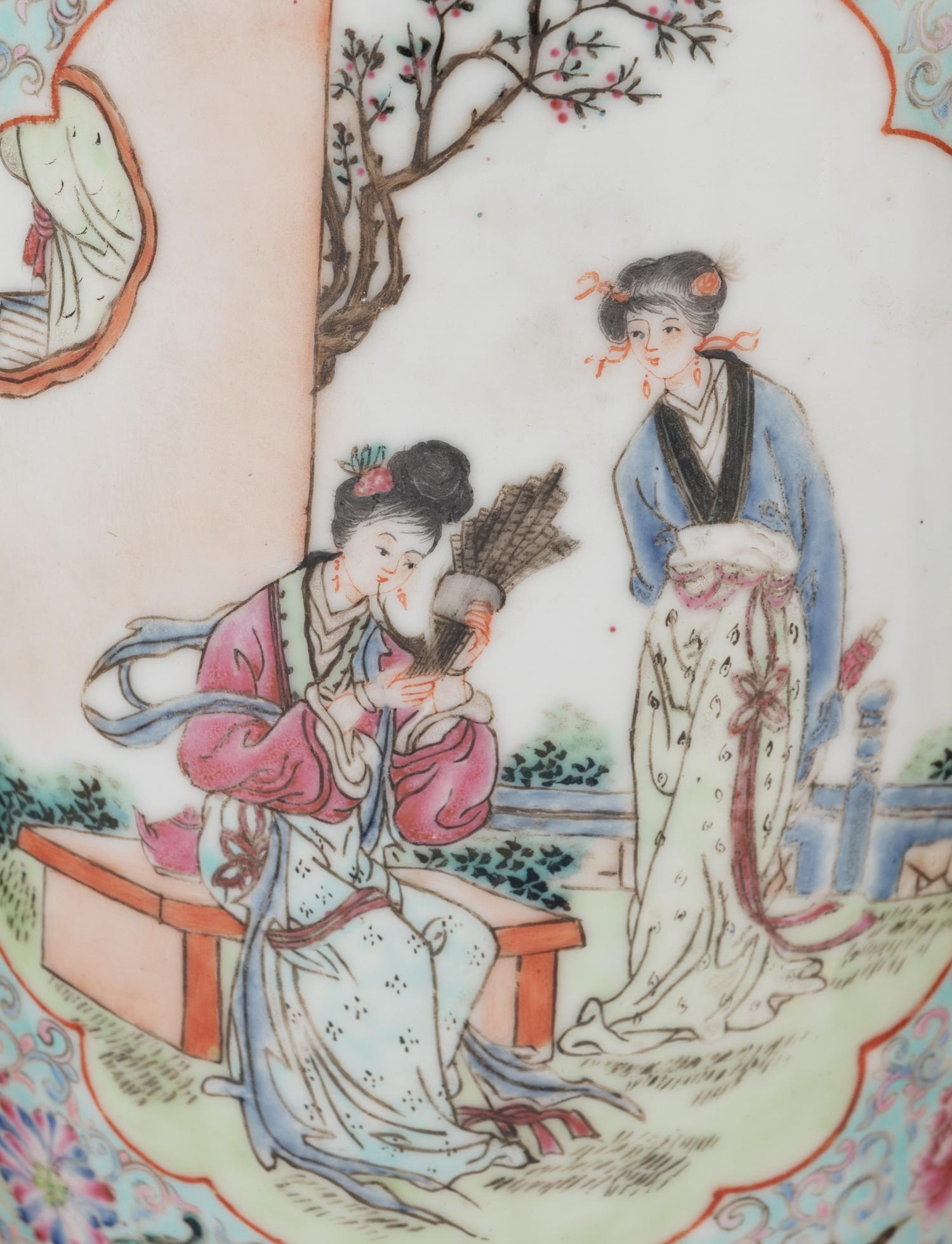 Six Chinese Famille Rose Porcelain Vases
