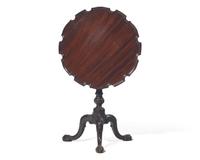 A fine George III carved mahogany tilt-top tea table, circa 1760