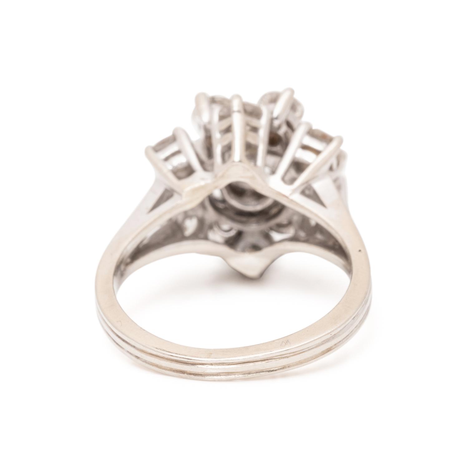 BAUMSTEIN & FEDER, DIAMOND CLUSTER RING
