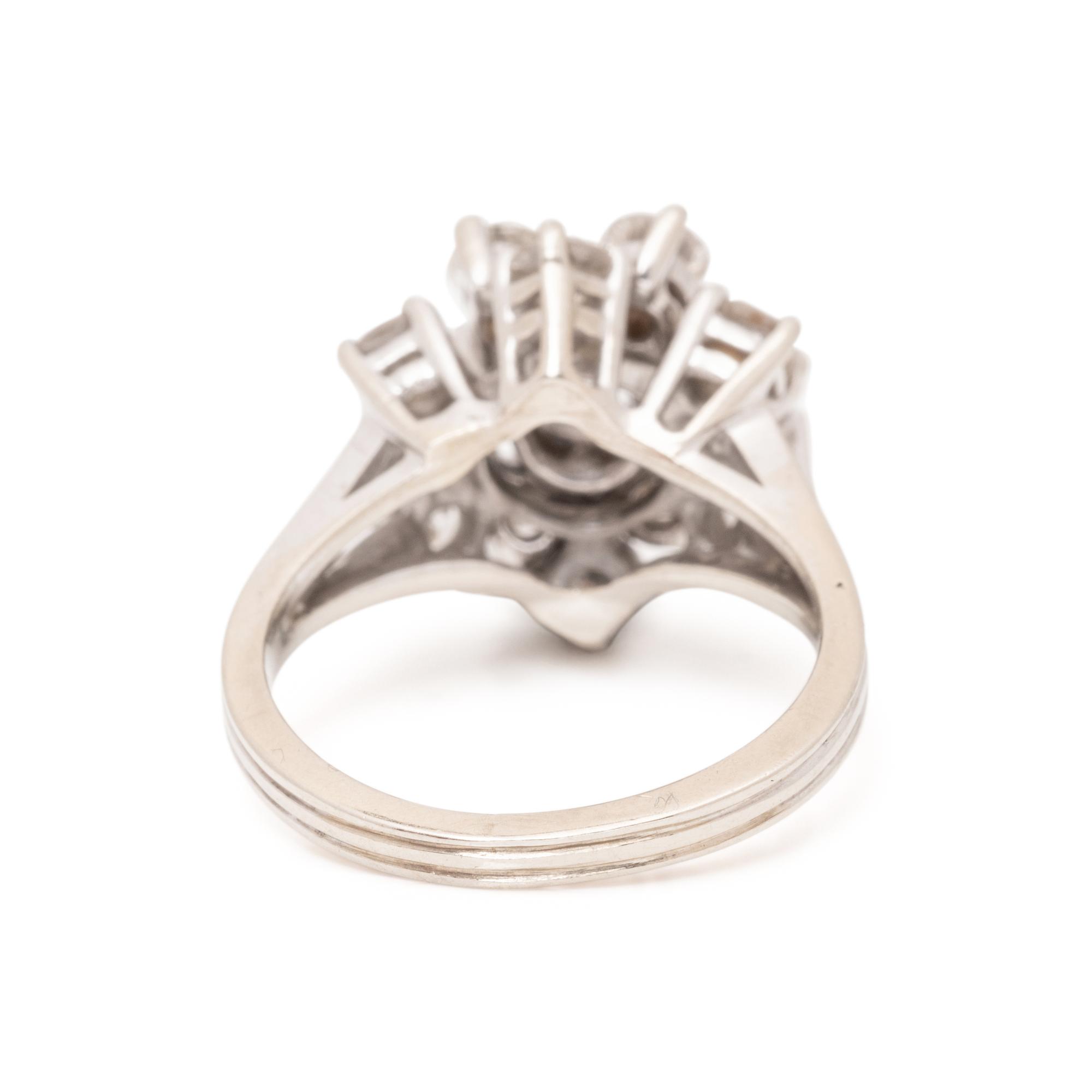 BAUMSTEIN & FEDER, DIAMOND CLUSTER RING