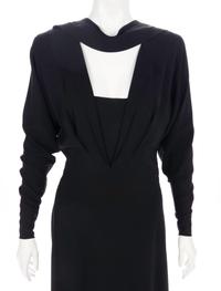 Adrian Black Dress, 1940-50s