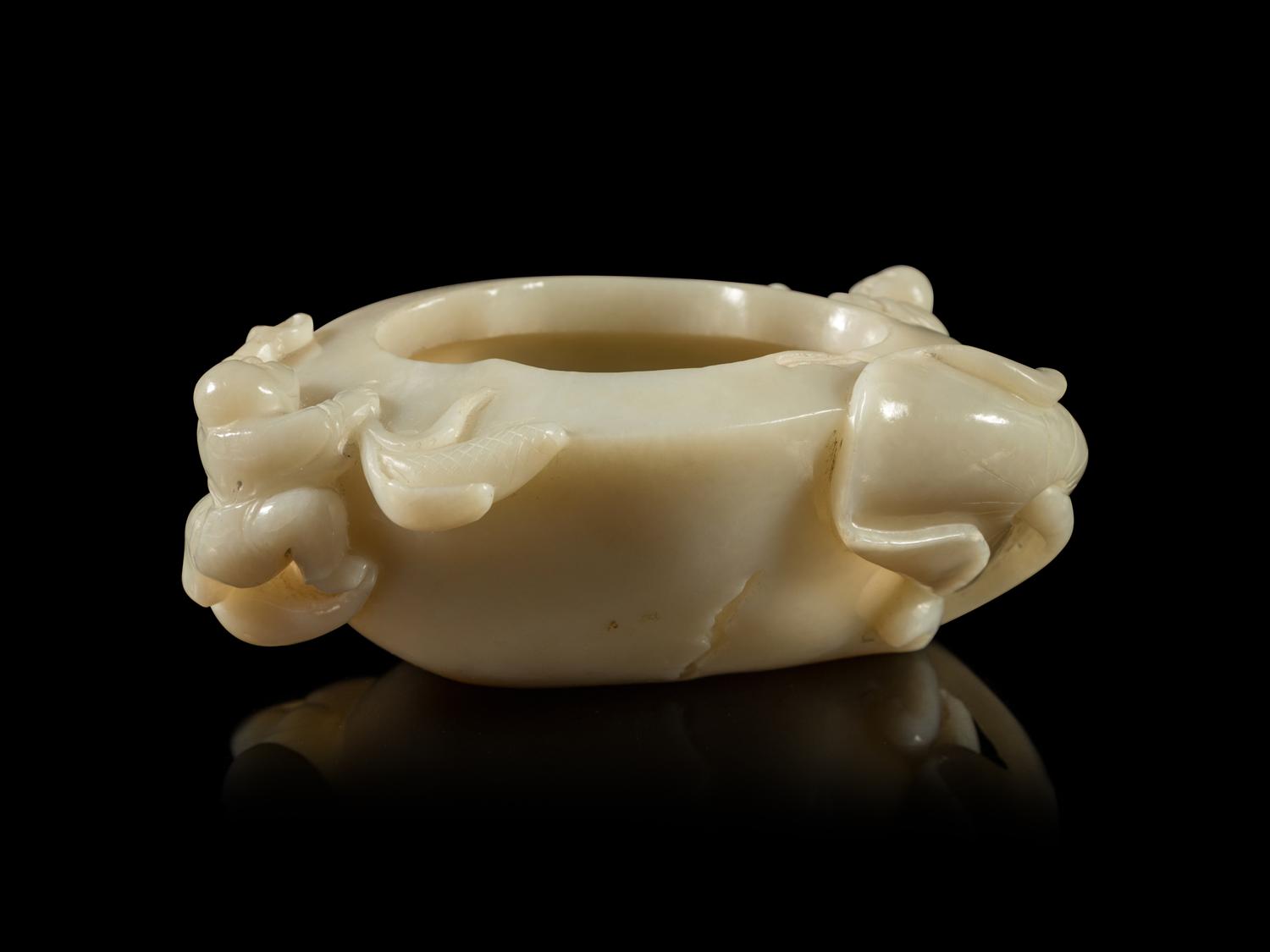 A Pale Celadon Jade Brush Washer