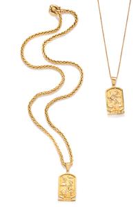 A Collection of Yellow Gold Egyptian Motif Pendant/Necklaces,