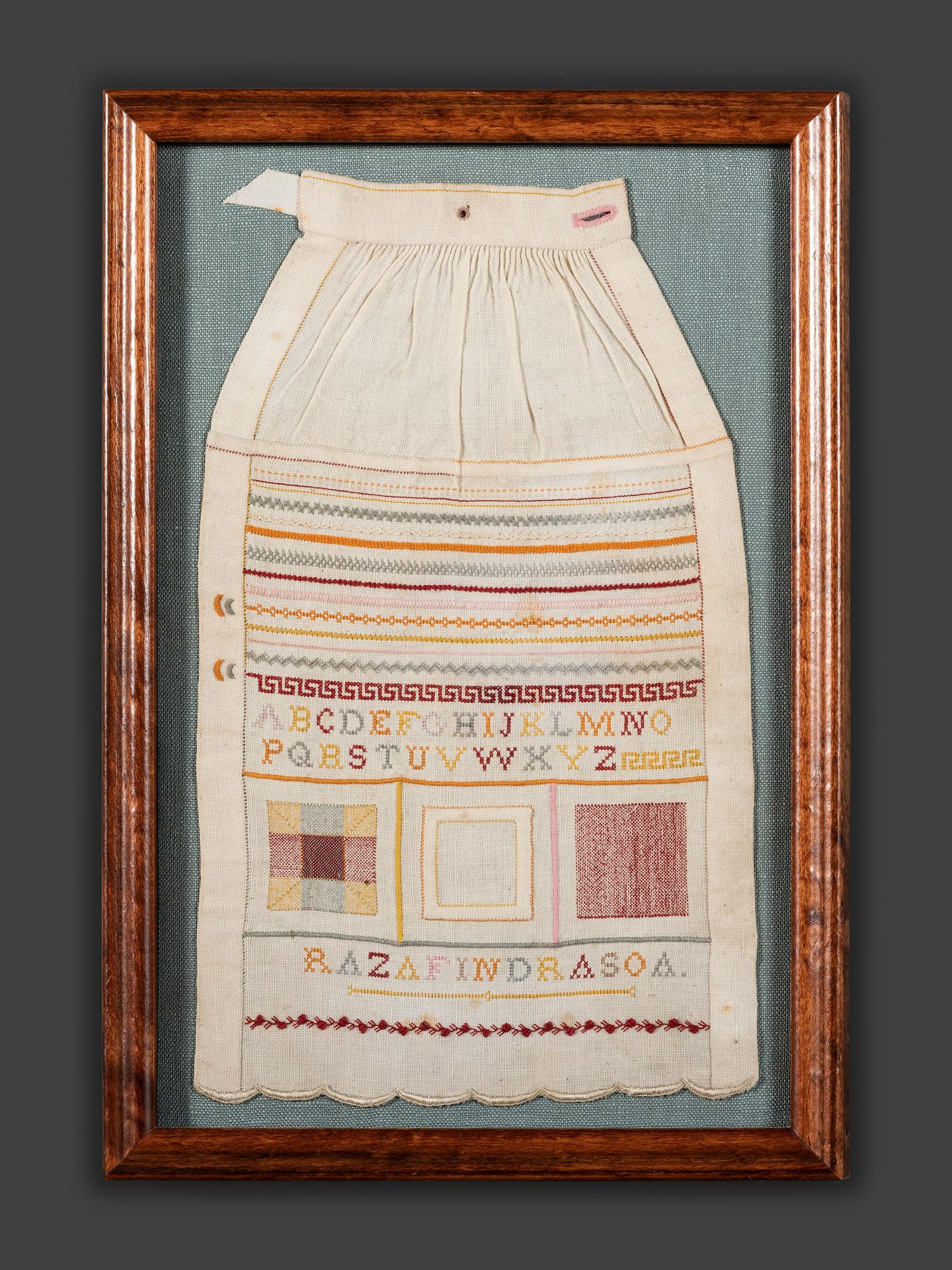 Three Needlework Alphabet Samplers, Including a Rare Apron