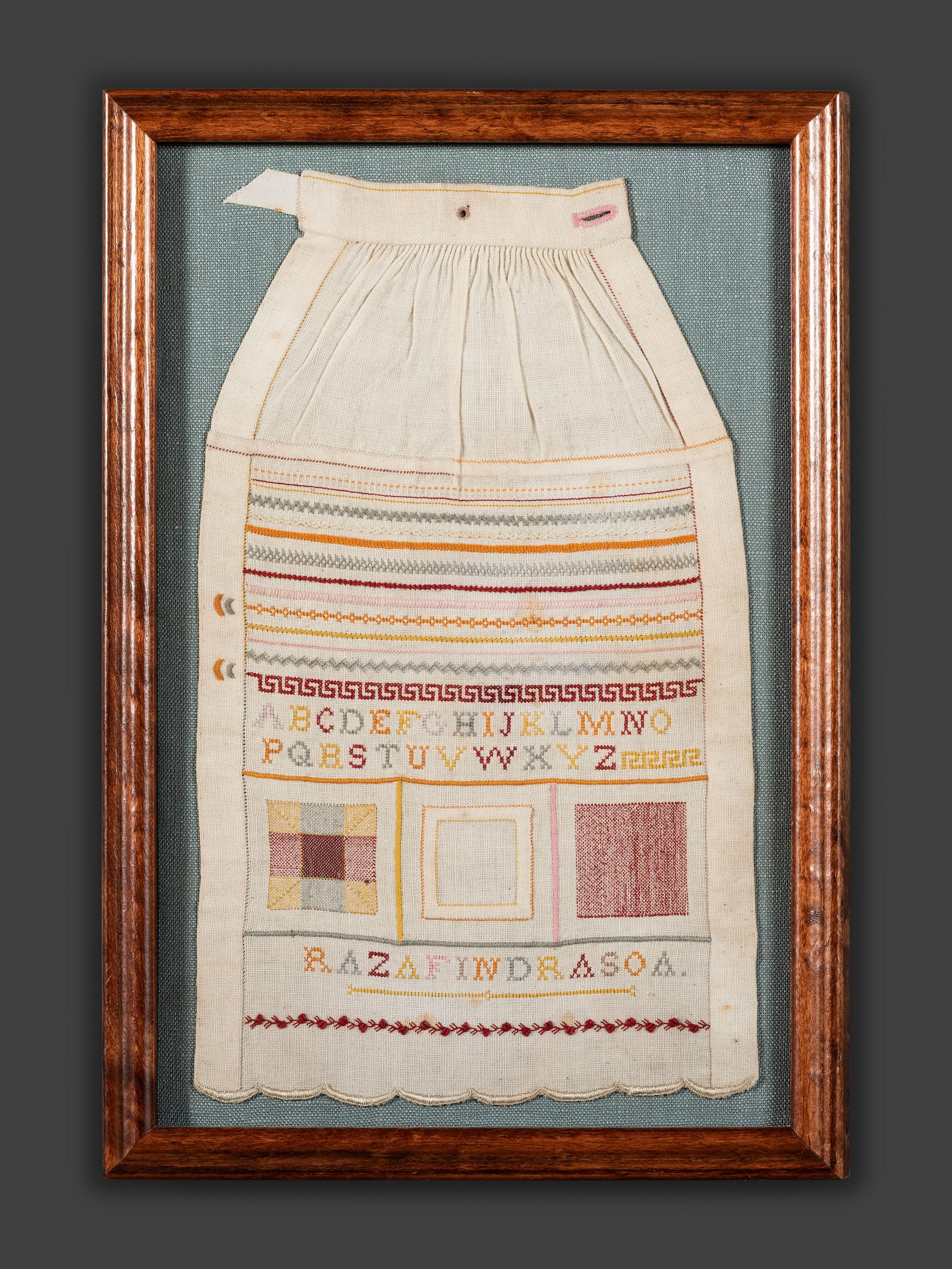 Three Needlework Alphabet Samplers, Including a Rare Apron