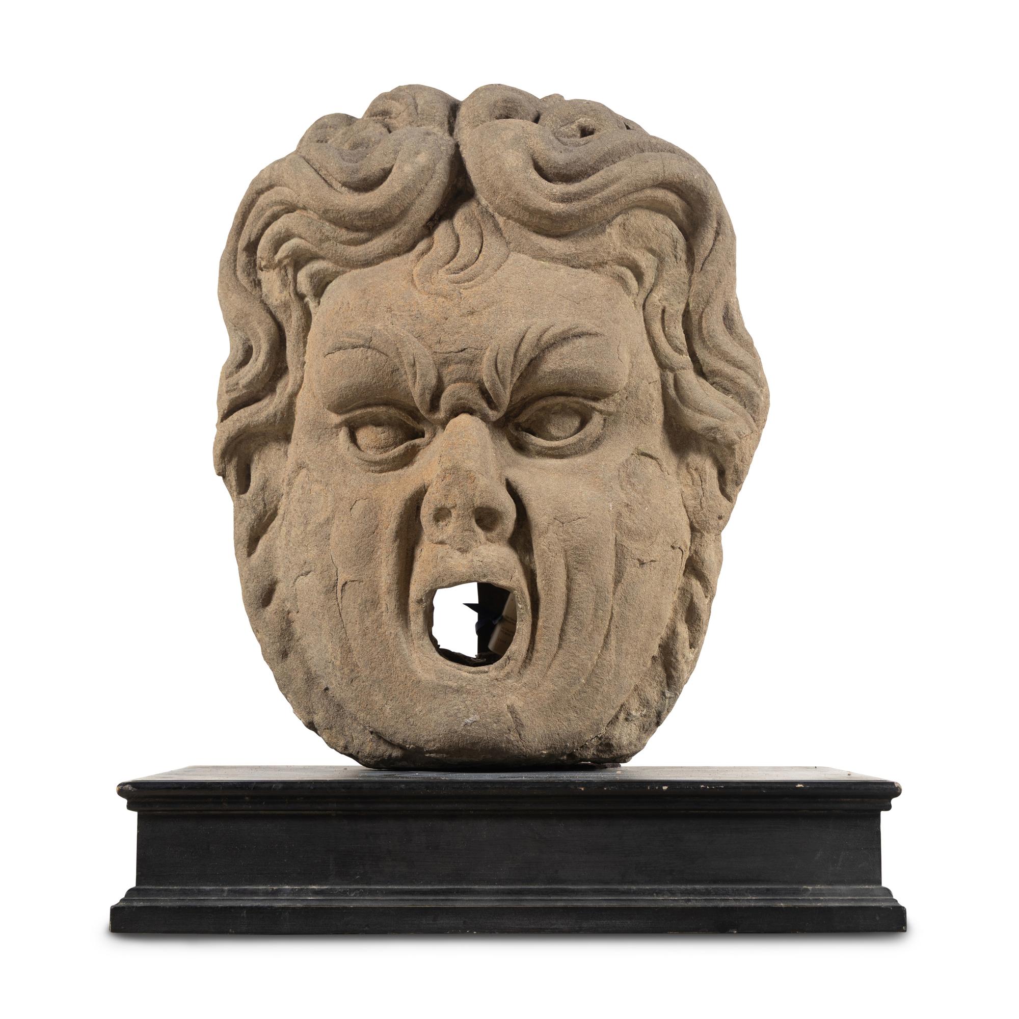 An Italian Stone Fountain Mask