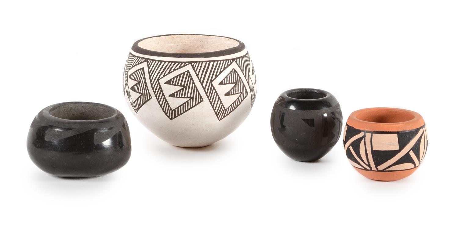 Four Miniature Pots Height of tallest 2 inches