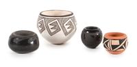 Four Miniature Pots Height of tallest 2 inches