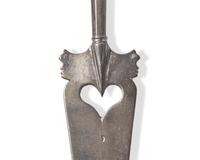 A Large Wrought Iron / Steel Ladle and Peel, French or Flemish, 18th / Early 19th Century