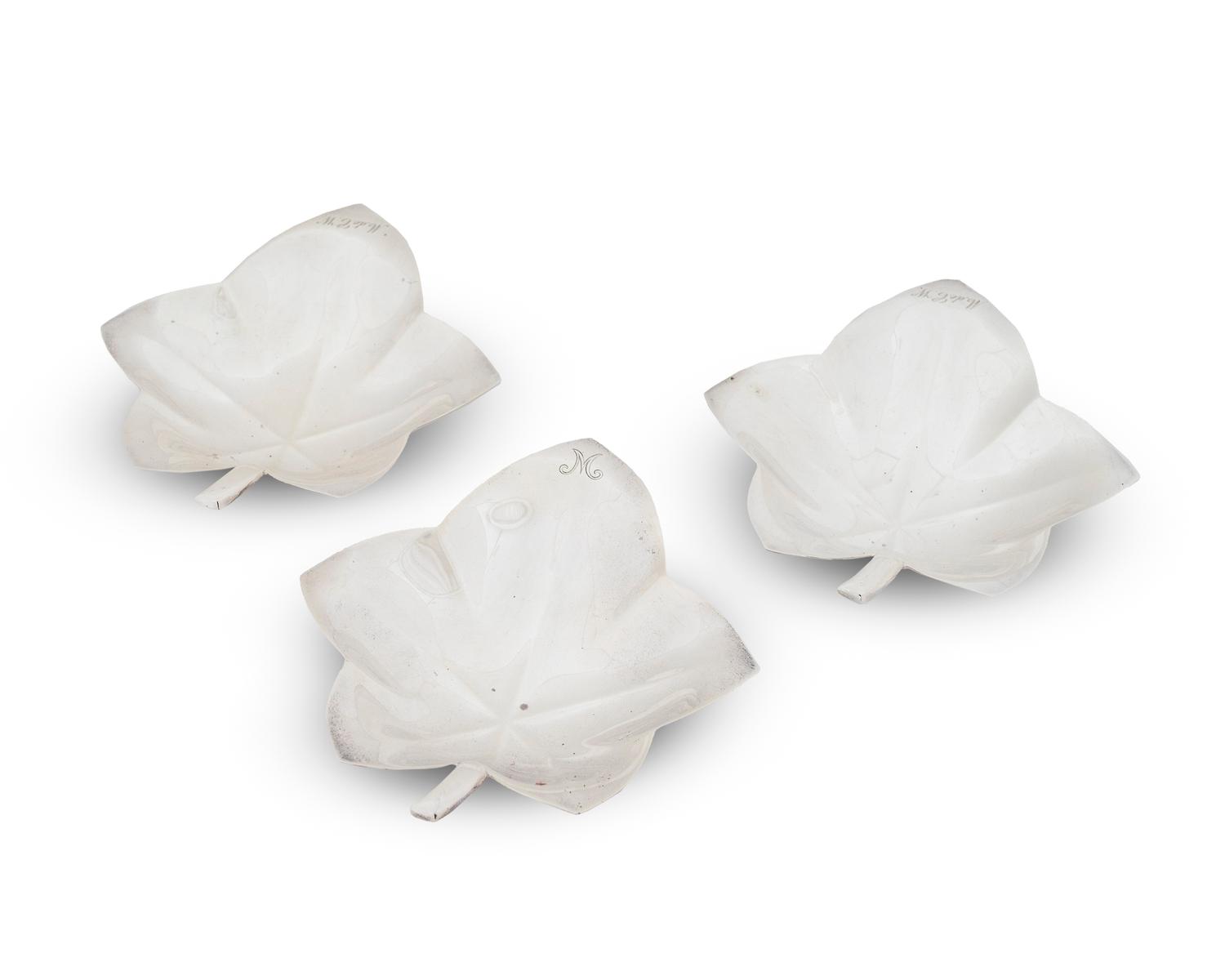 Three American Silver Leaf-form Dishes — 20TH CENTURY