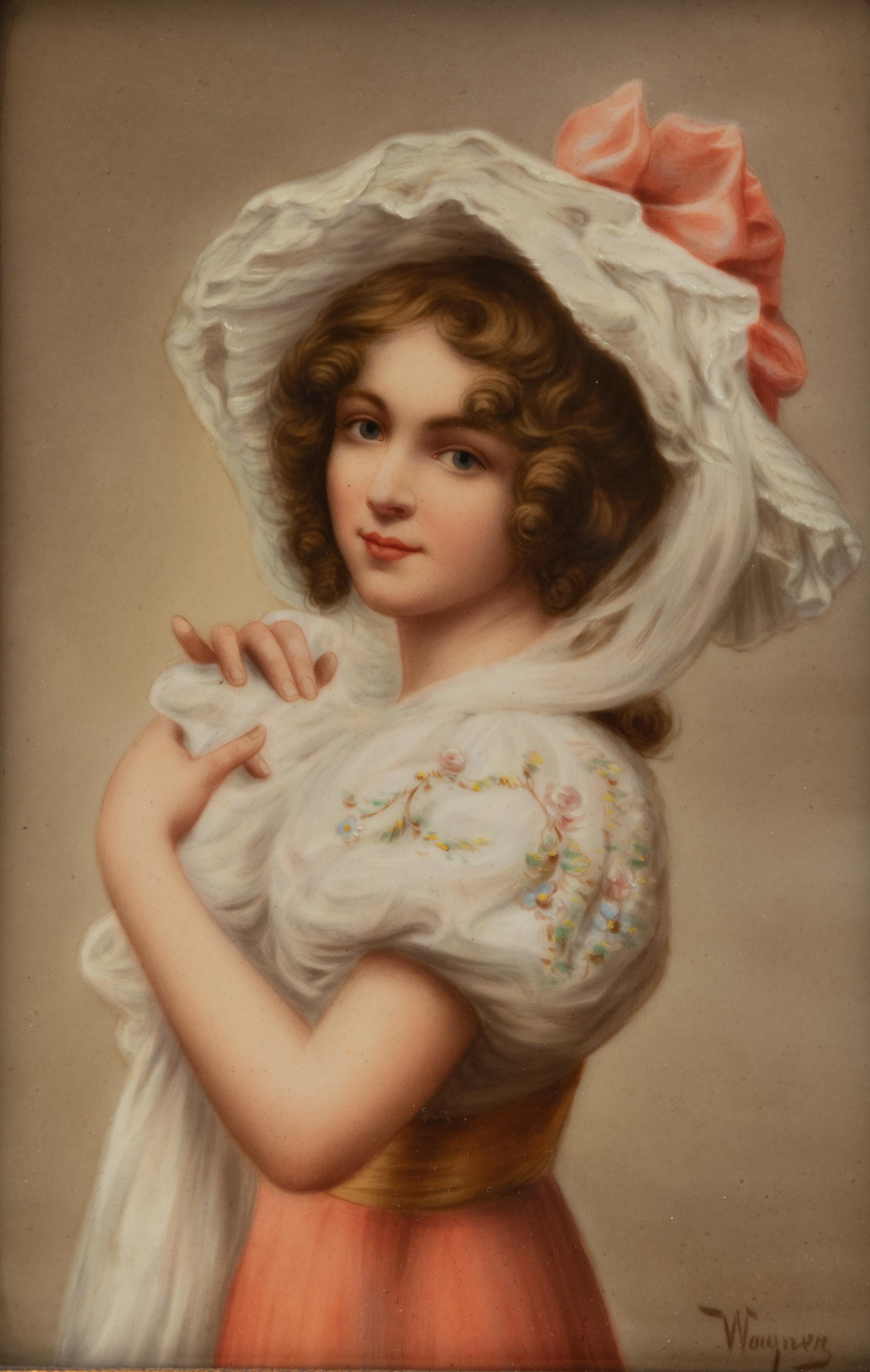 A German Painted Porcelain Plaque